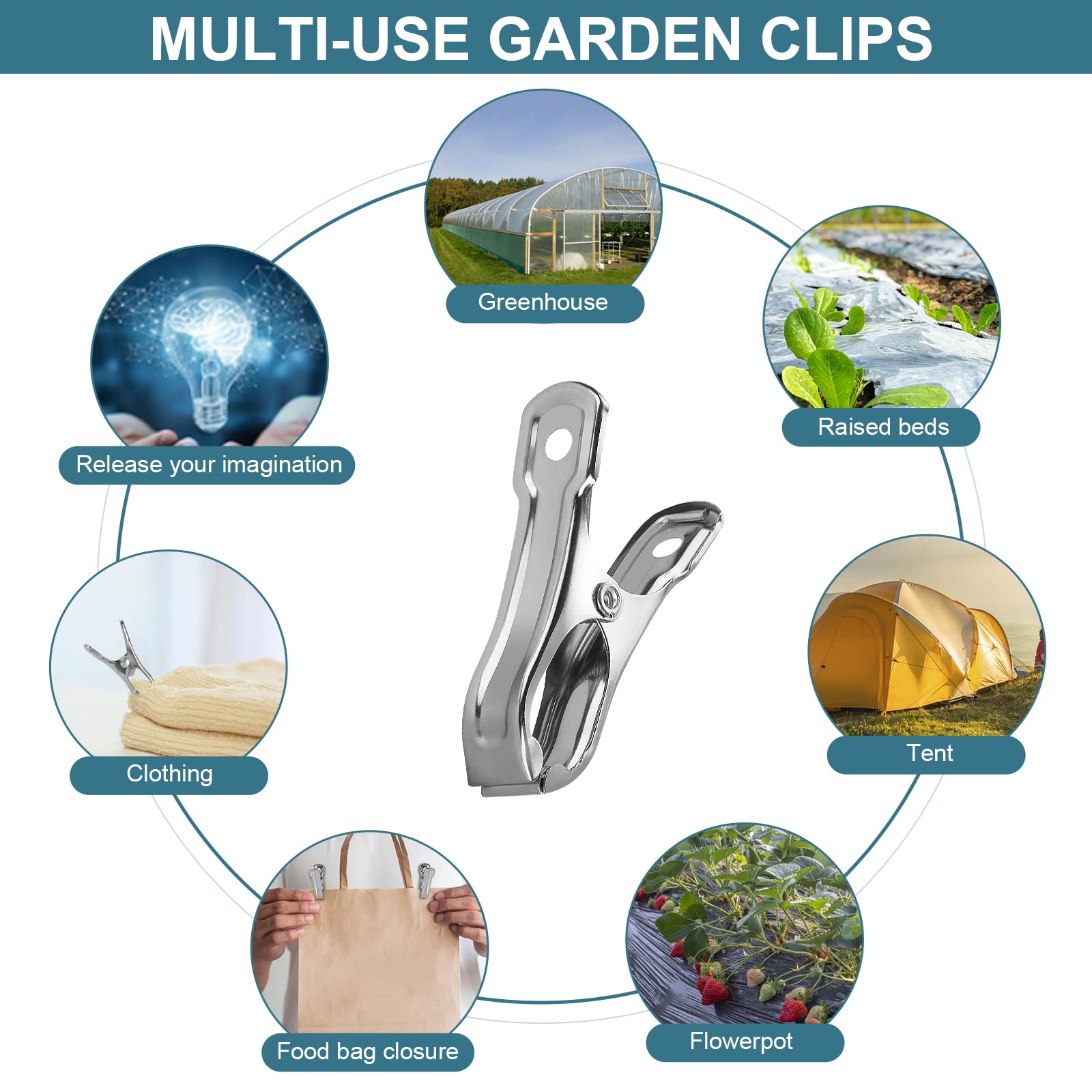 Cuxeedi Greenhouse Clips with garden covers