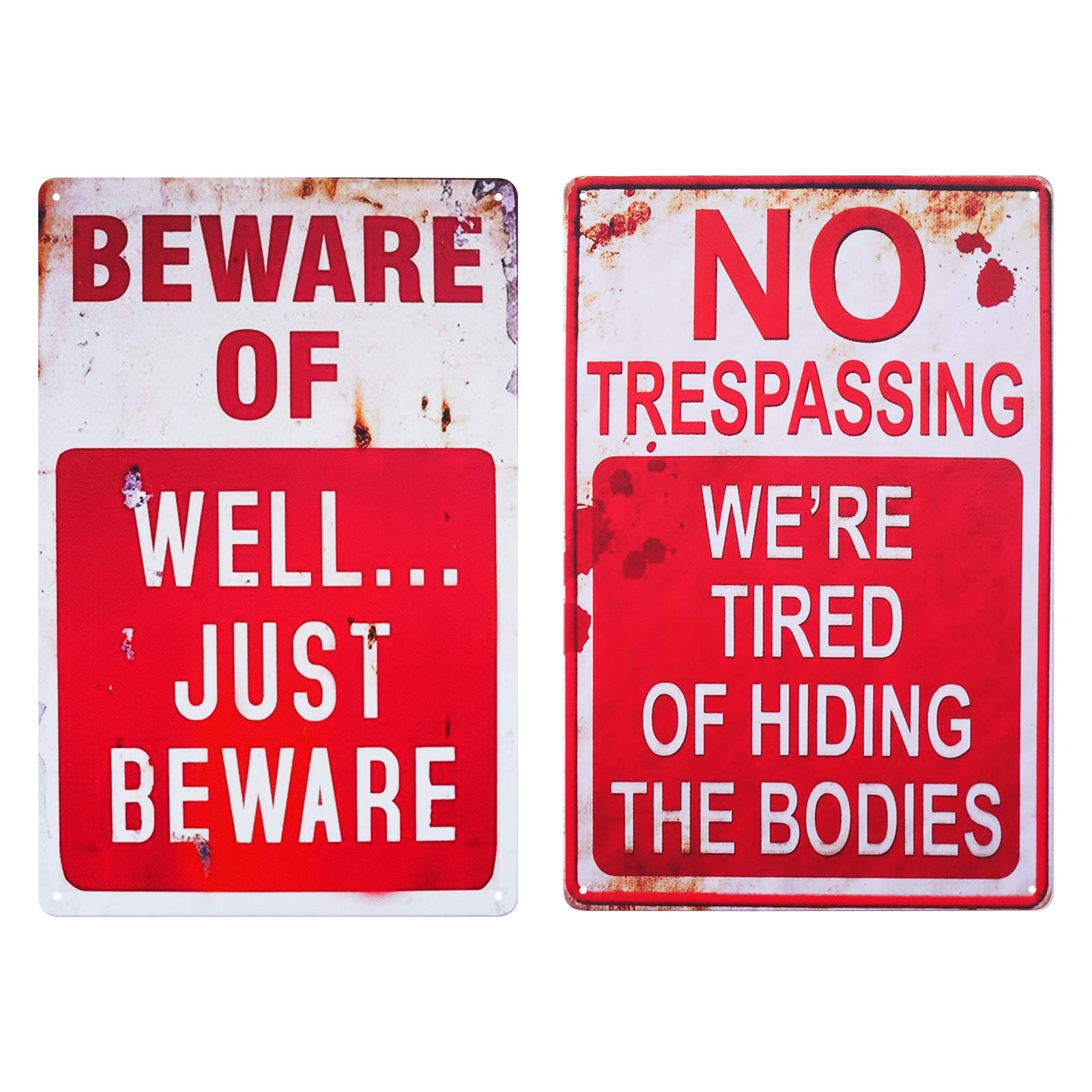 CVNDKN Halloween Decoration Metal Sign front view, multicolour