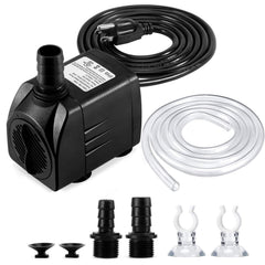 CWKJTOP 400GPH submersible fountain pump with tubing