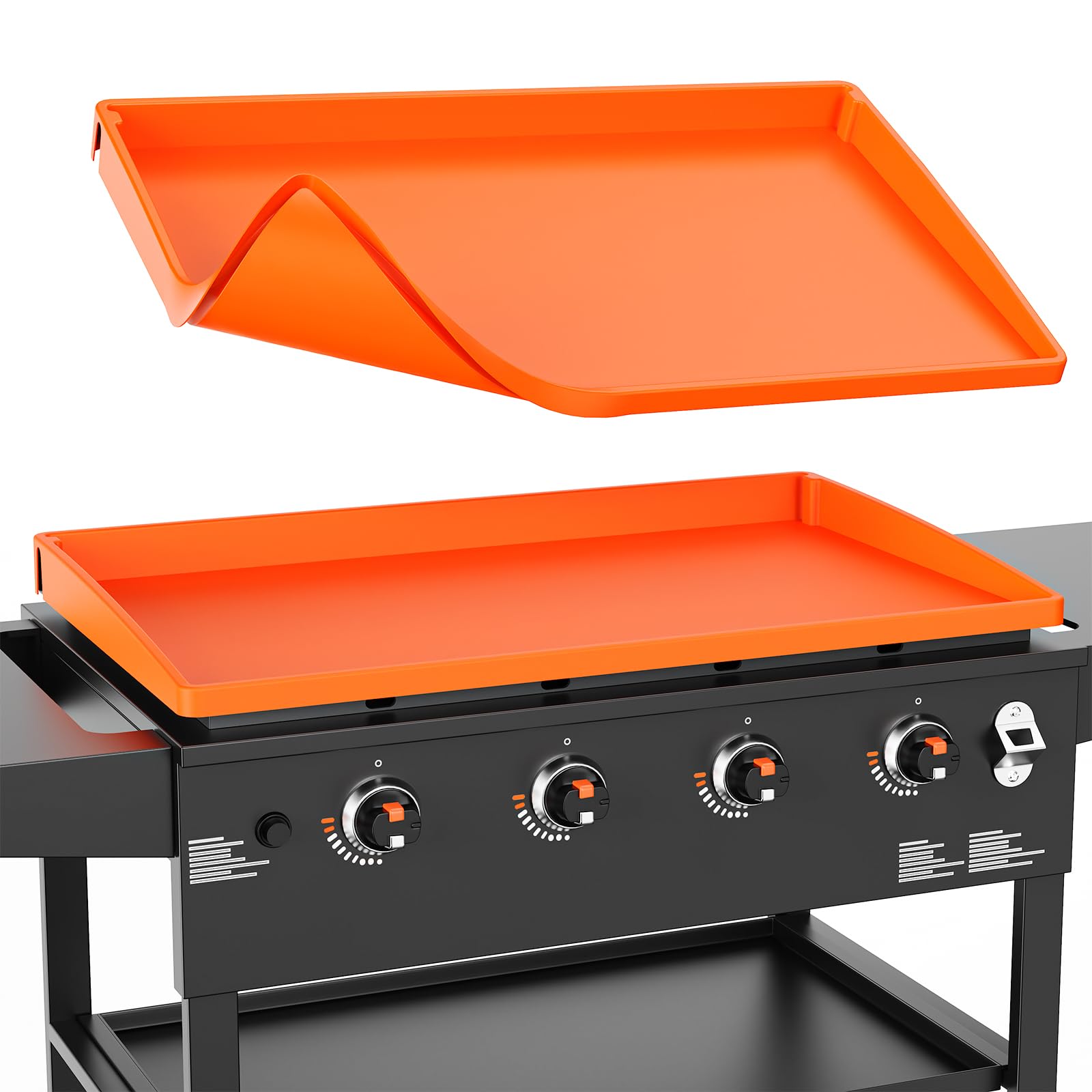 Cxesp 36" Silicone Griddle Mat in orange front view