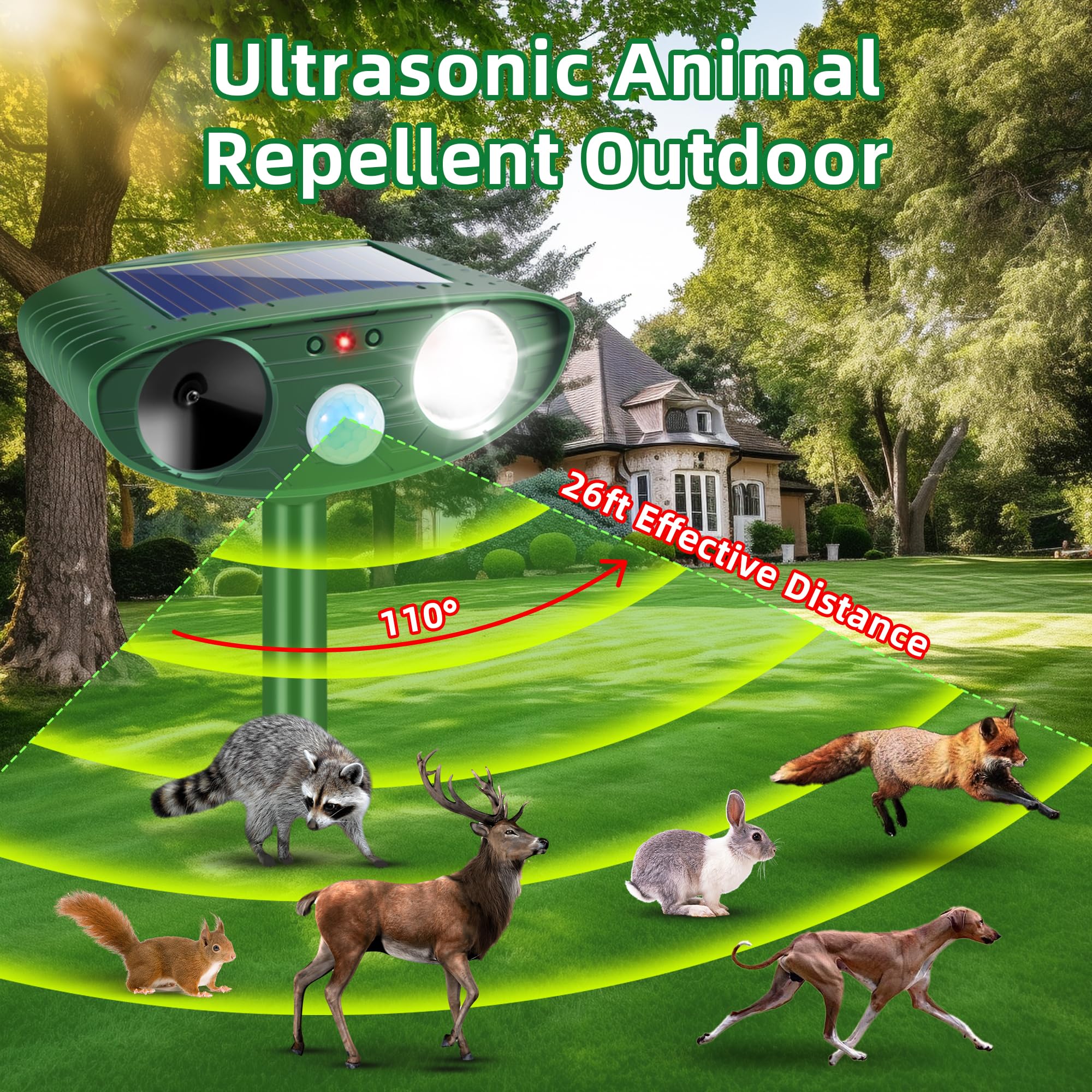 CXIENAOY ultrasonic repellent device with LED light