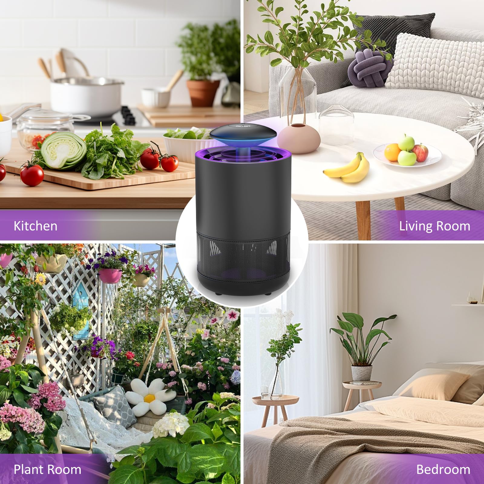 CXRUY Indoor Insect Trap operating quietly at night