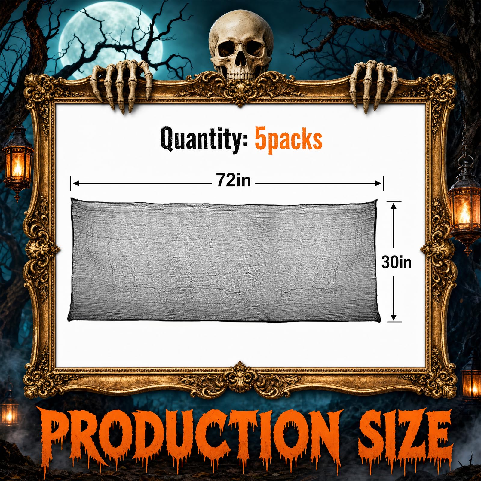 Cyantor Halloween decorations with creepy cloth hanging