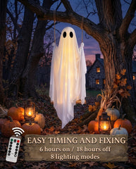 CYSKXYI 5FT Halloween ghost hanging in a garden