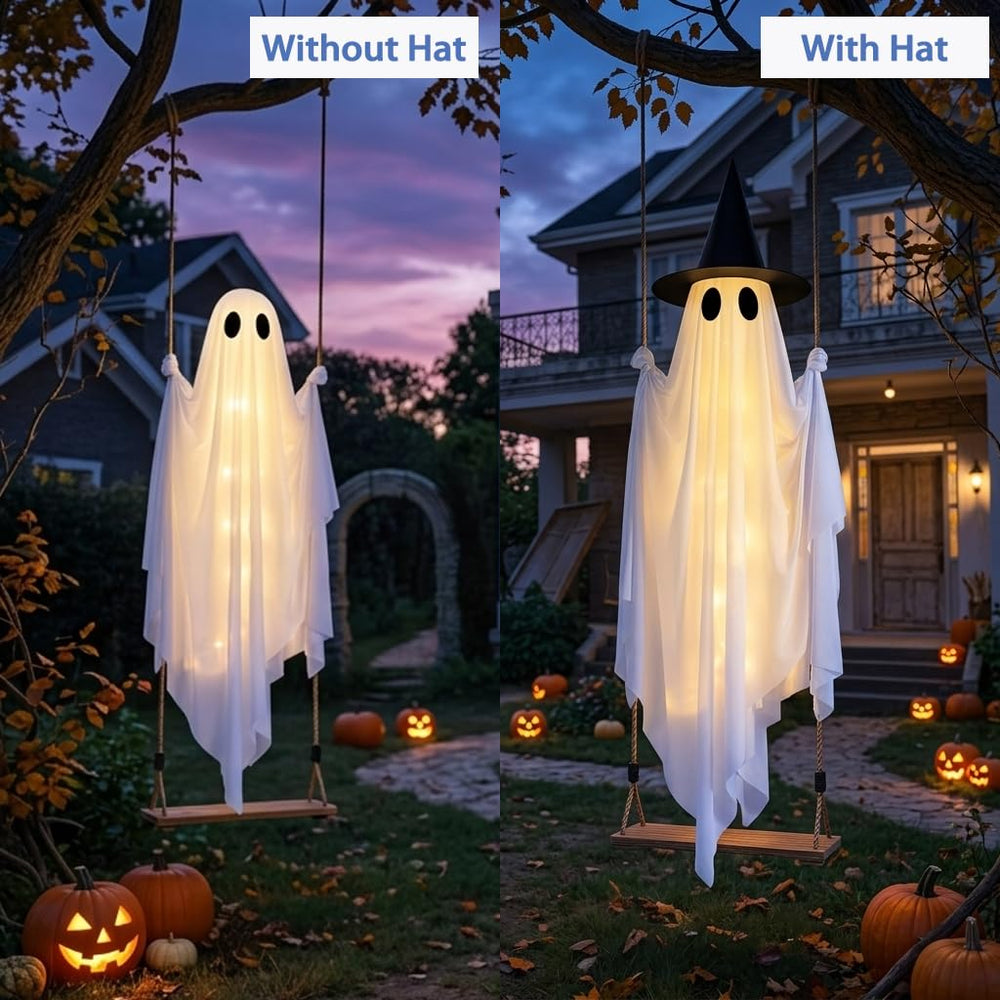 CYSKXYI 5FT swinging ghost illuminated at night
