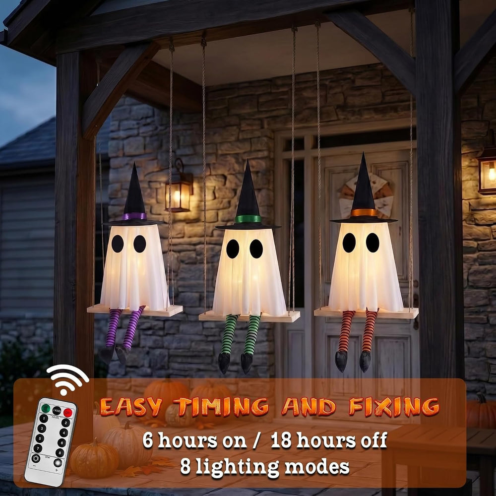 CYSKXYI Halloween ghost swing hanging on a tree branch