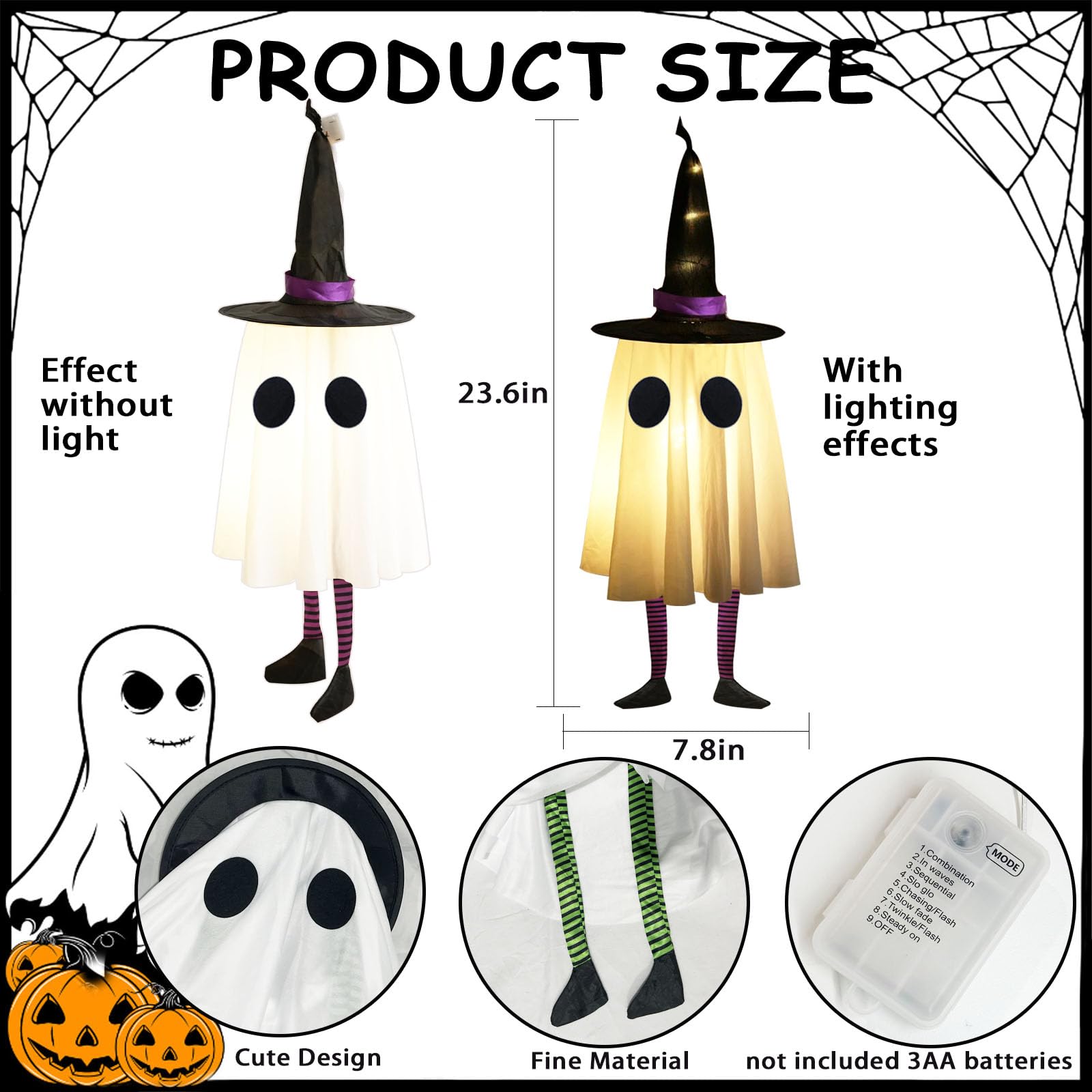 CYSKXYI Halloween witch hat lights hanging on a tree