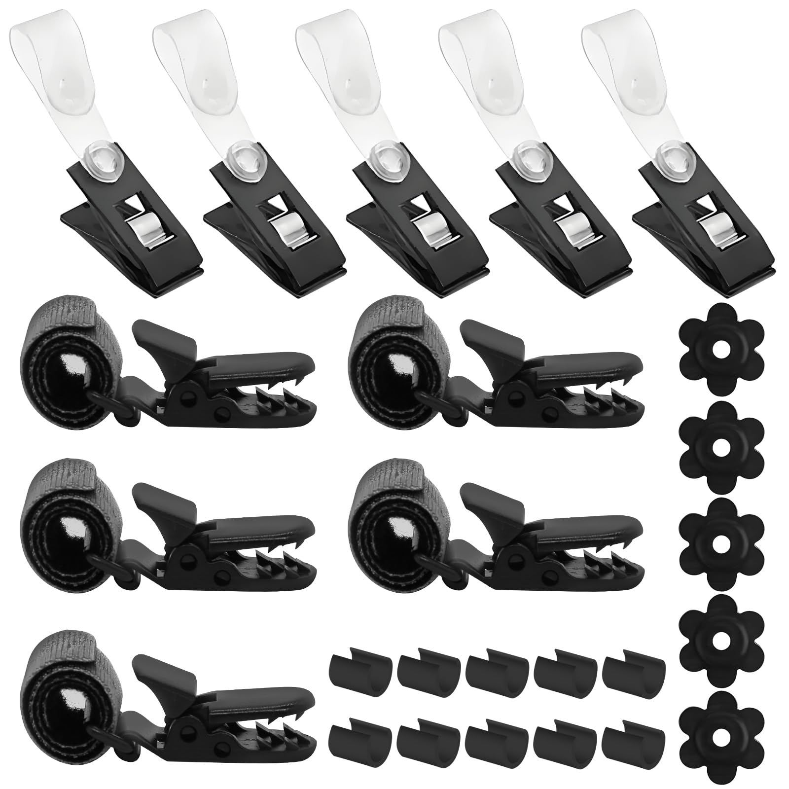 CYUXING 25Pcs Garden Flag Stoppers and Clips Kit packaging view
