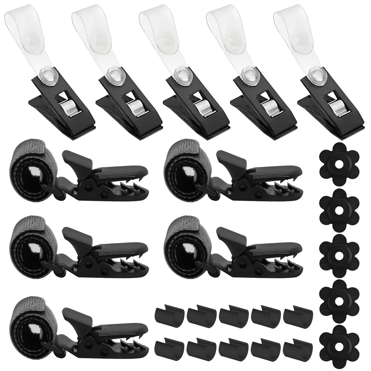 CYUXING 25Pcs Garden Flag Stoppers and Clips Kit packaging view