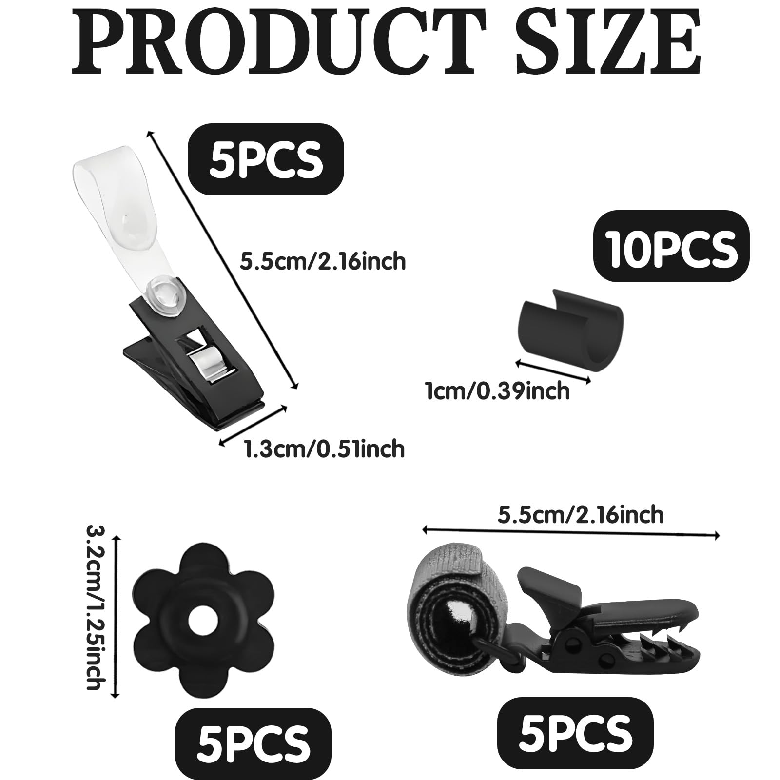 CYUXING garden flag clips and stoppers assorted sizes