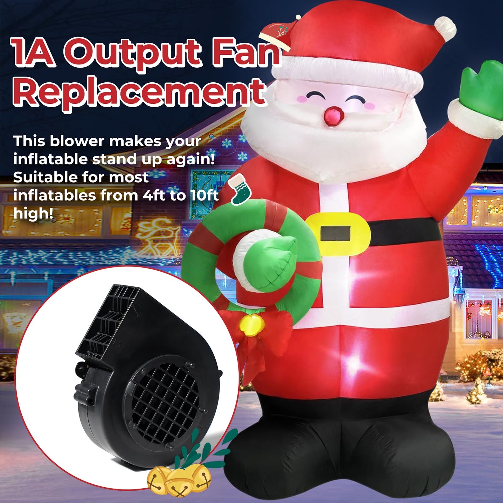 CYXG inflatable fan with specifications label
