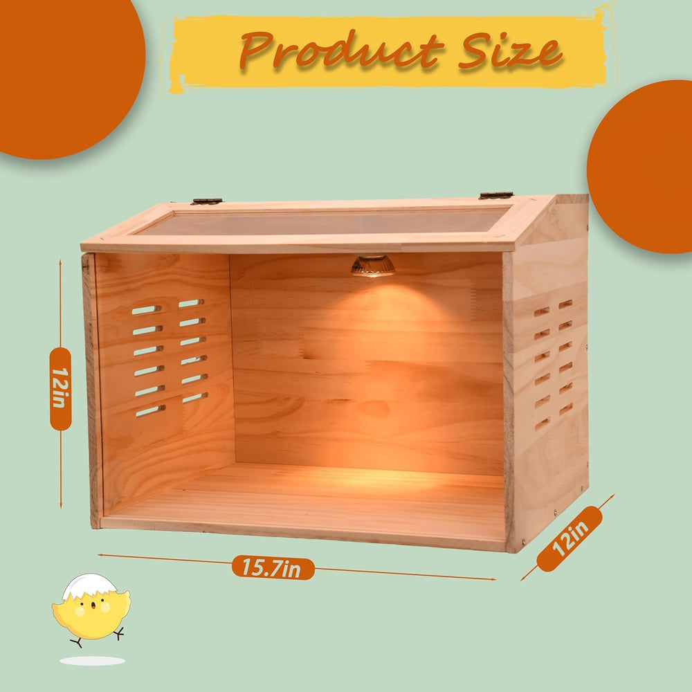 Cyzarize Brooder Box side view showing transparent windows