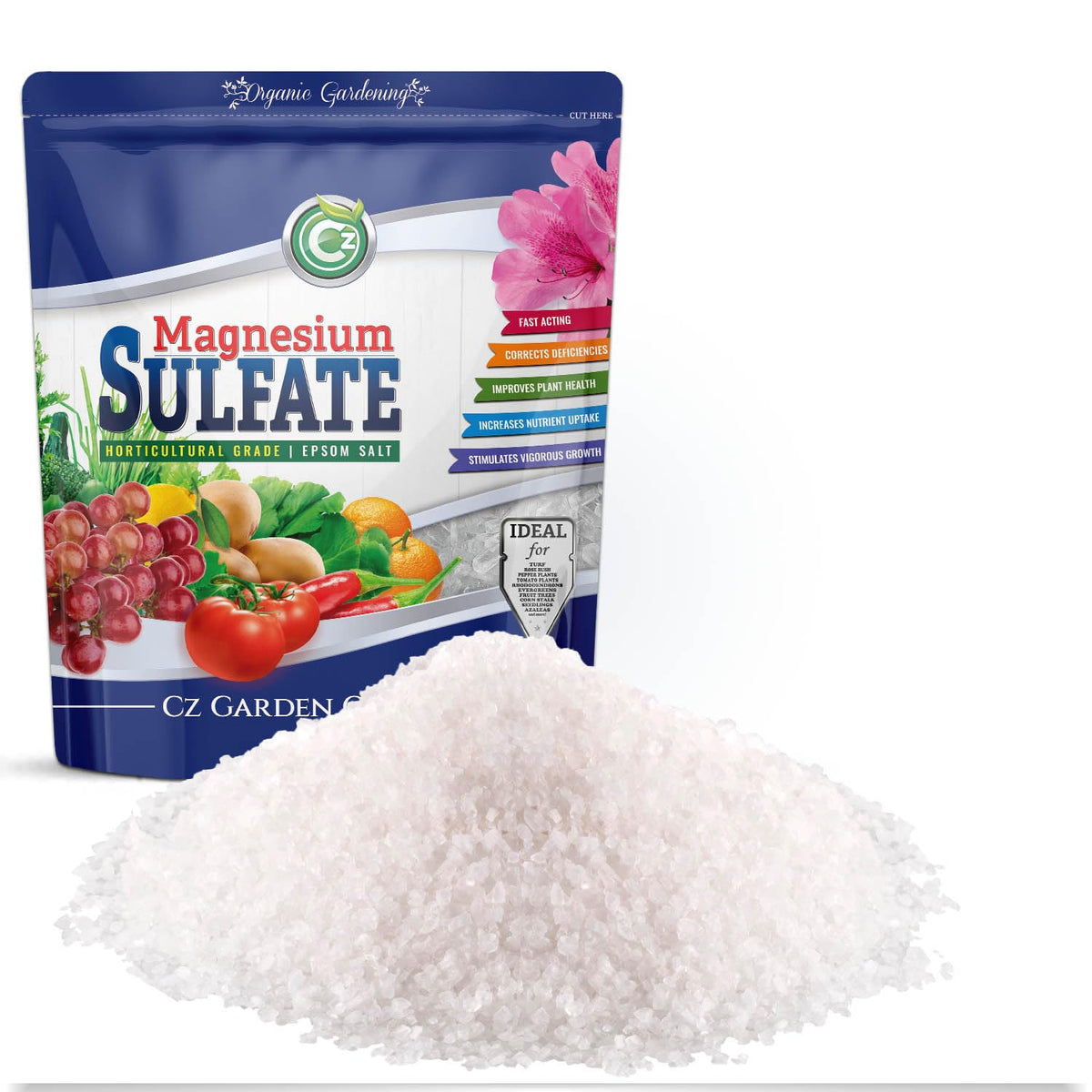 Cz Garden Supply Magnesium Sulfate Epsom Salt 5LB front view