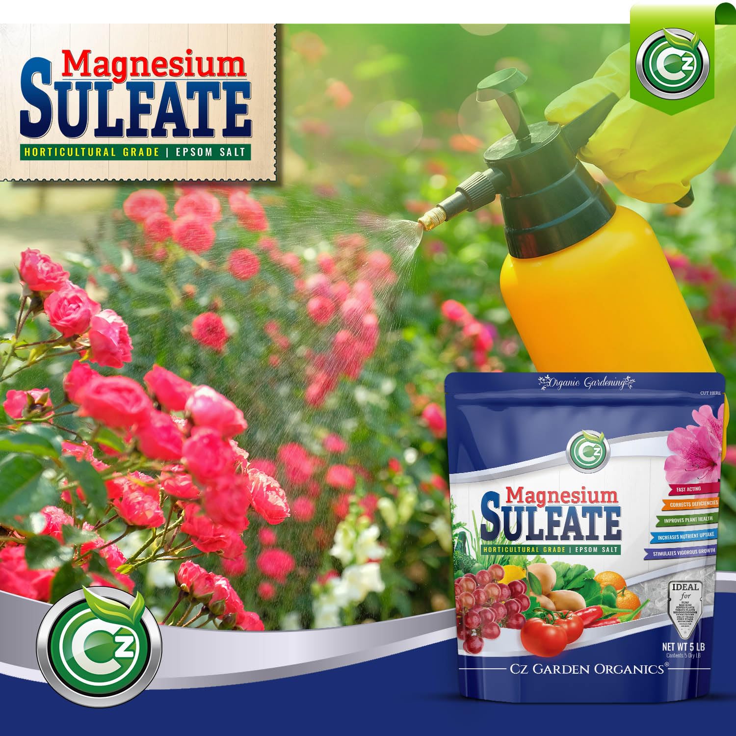 Cz Garden Supply Magnesium Sulfate Epsom Salt packaging details
