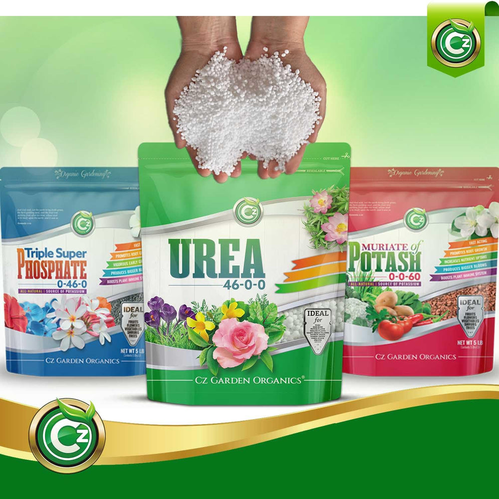 Cz Garden Urea Fertilizer granules close-up