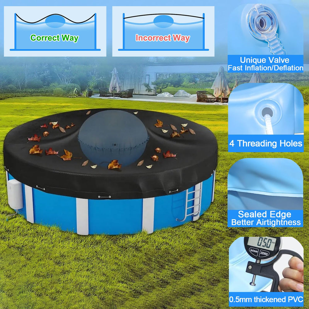 CZCFZYJY pool pillow in an above ground pool