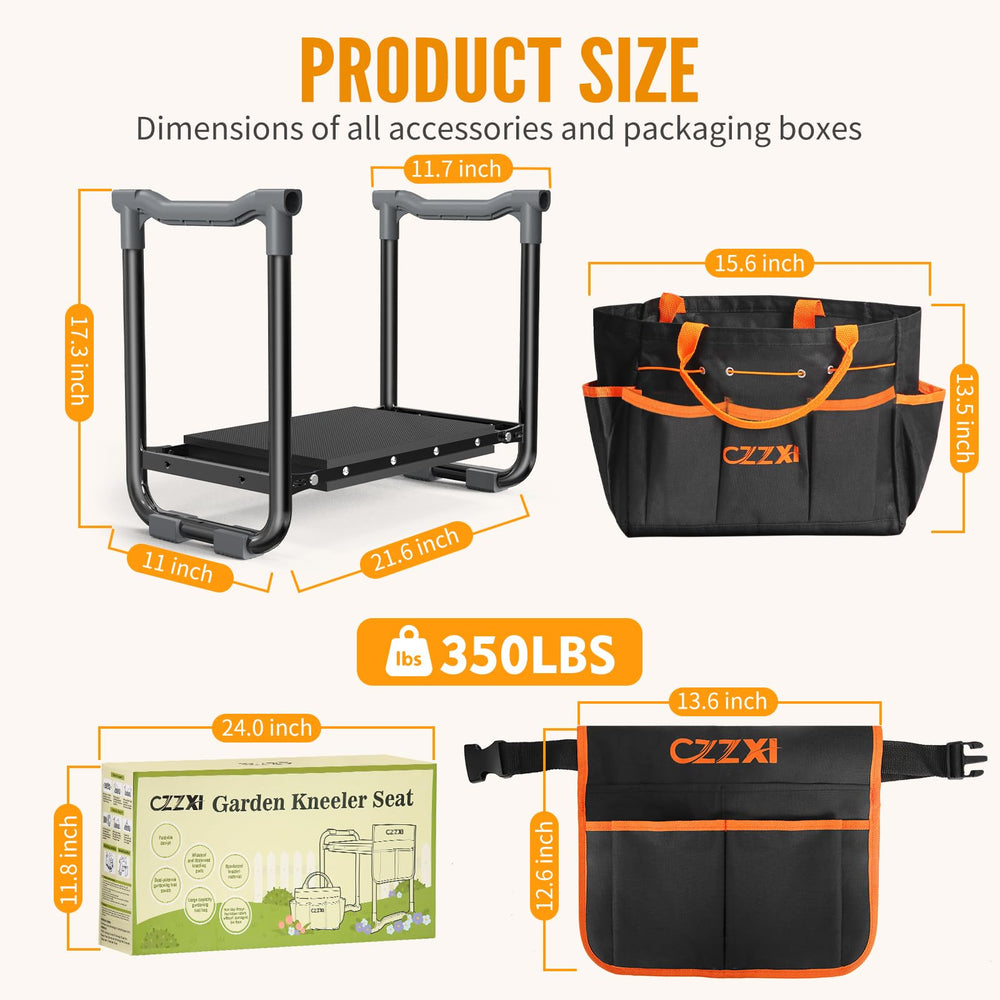CZZXI Garden Kneeler and Seat with gardening tool pouch