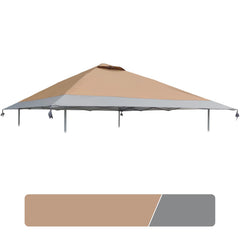 D&ONEHOS 13x13 canopy replacement top in dark oak and gray