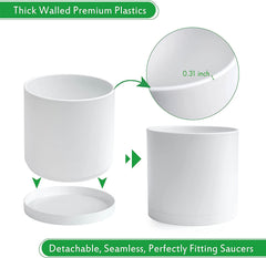 D'vine Dev 10 Inch Plastic Planter Pot side view