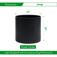 D'vine Dev 12 Inch Planter Pot with detachable saucer