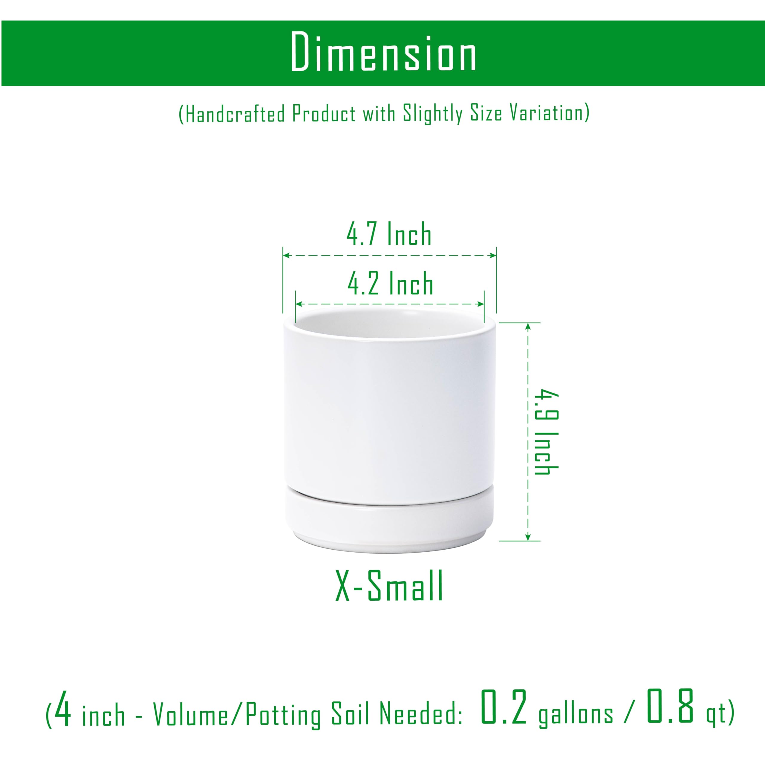 D'vine Dev 4.7-inch ceramic pot with saucer on a table
