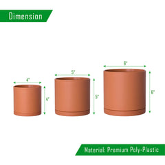 D'vine Dev 6-inch terracotta planter pot displayed on a patio