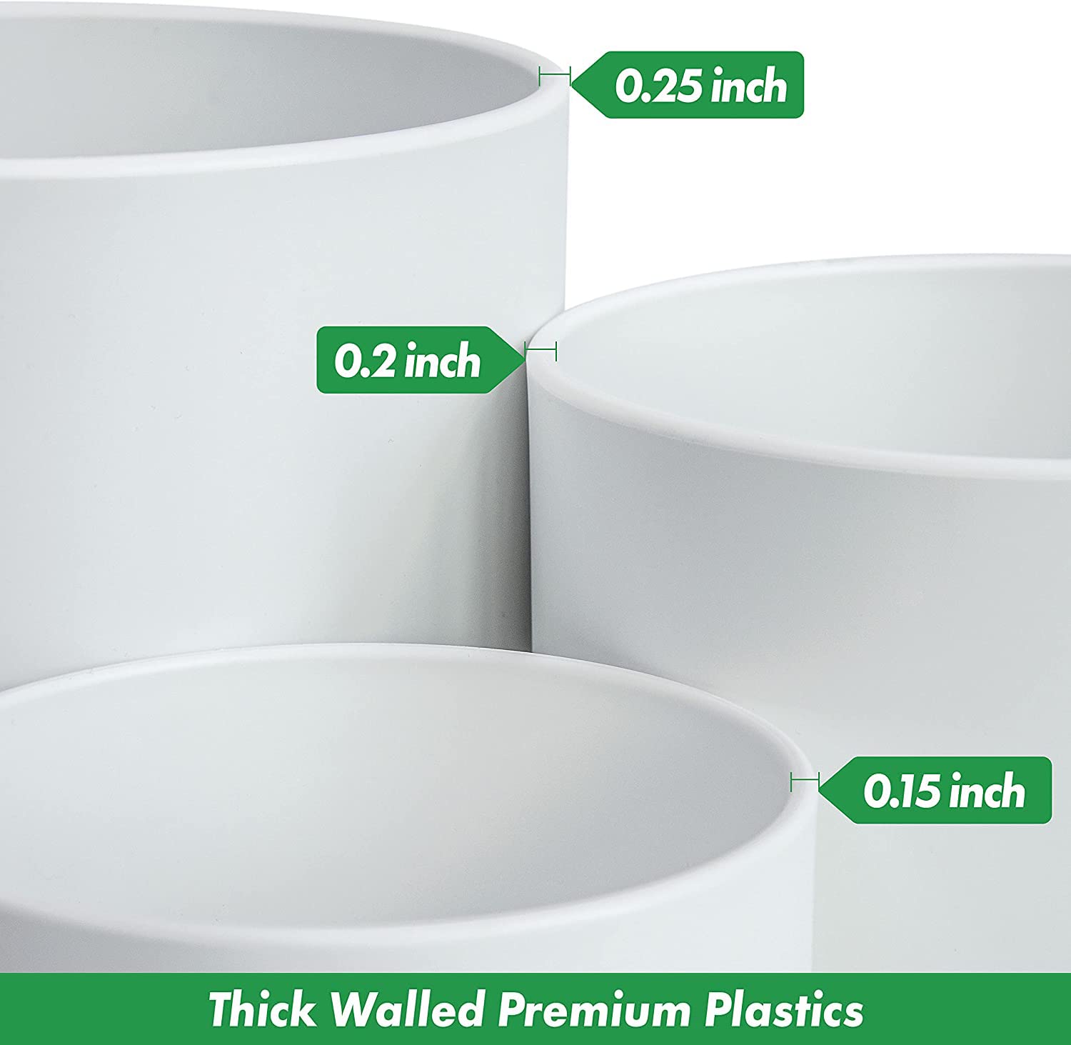 D'vine Dev 8-inch pot set on a patio