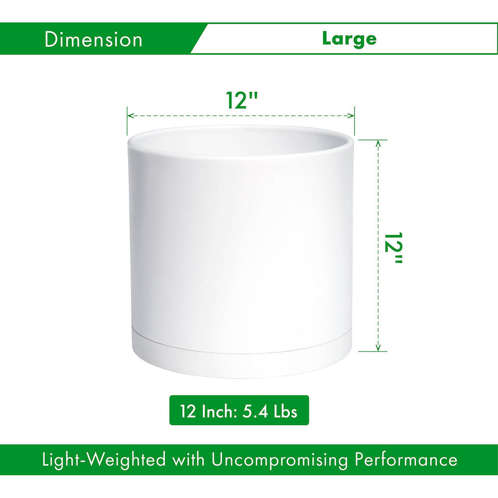 D'vine Dev Plastic Planter Pot side view showing drainage holes