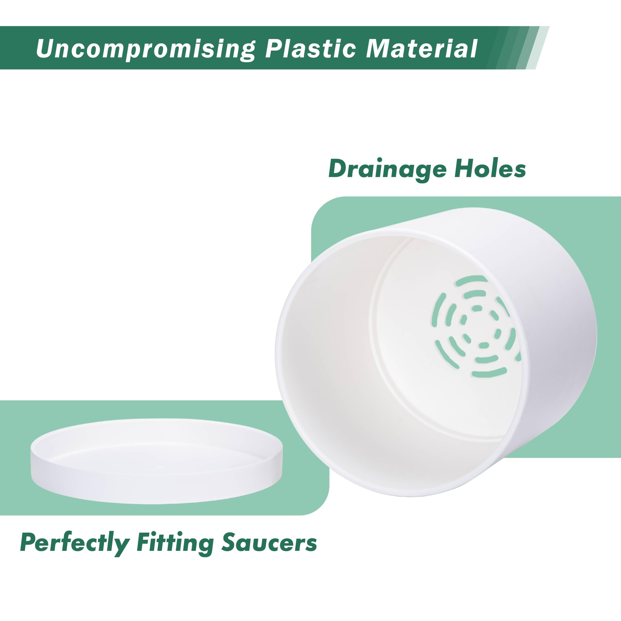 D'vine Dev Plastic Planter Pot with drainage hole mesh net