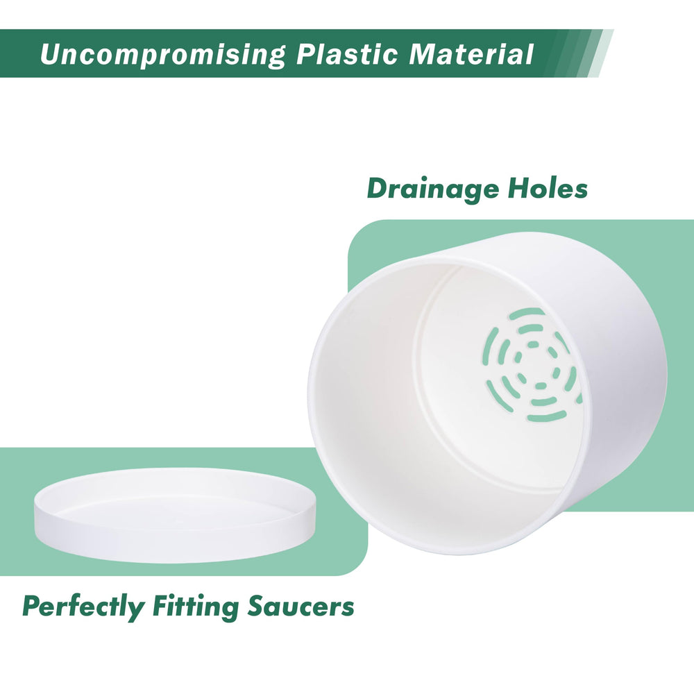 D'vine Dev Plastic Planter Pot with drainage hole mesh net
