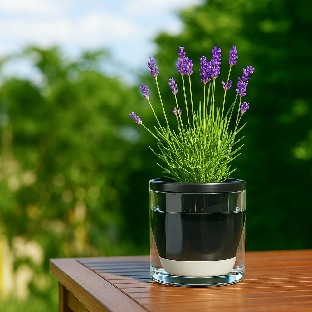 D'vine Dev Self-Watering Planter in stylish home decor setting