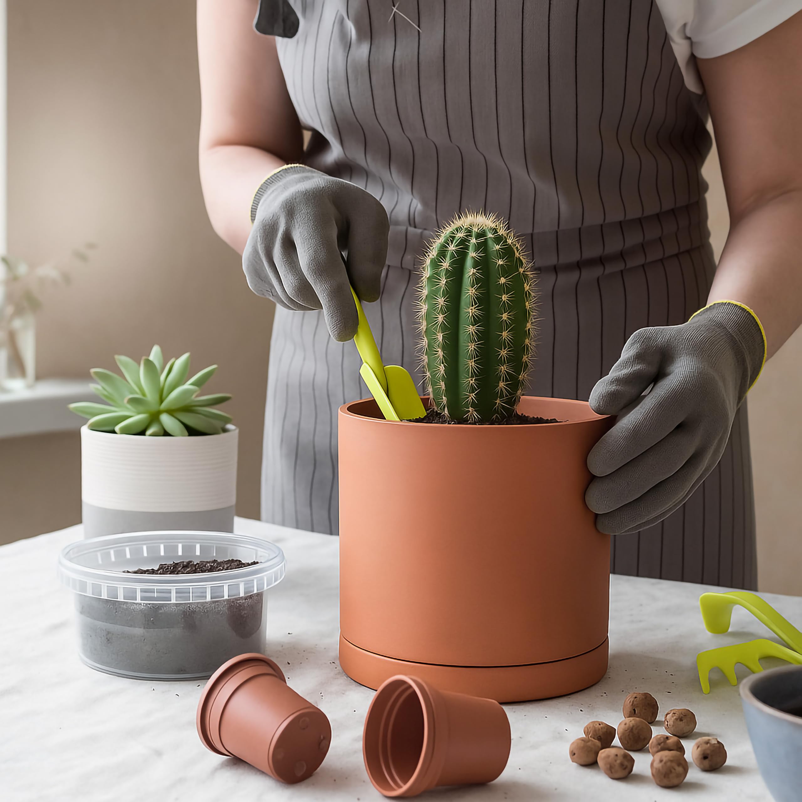 D'vine Dev Terracotta Plant Pot top view showing interior