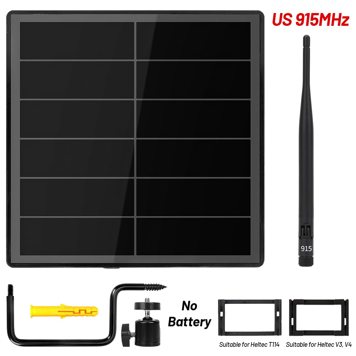 D5-1A Solar Panel Kit components including antenna and mount