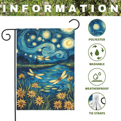 Dacawin 12x18 inch garden flag displayed on a patio
