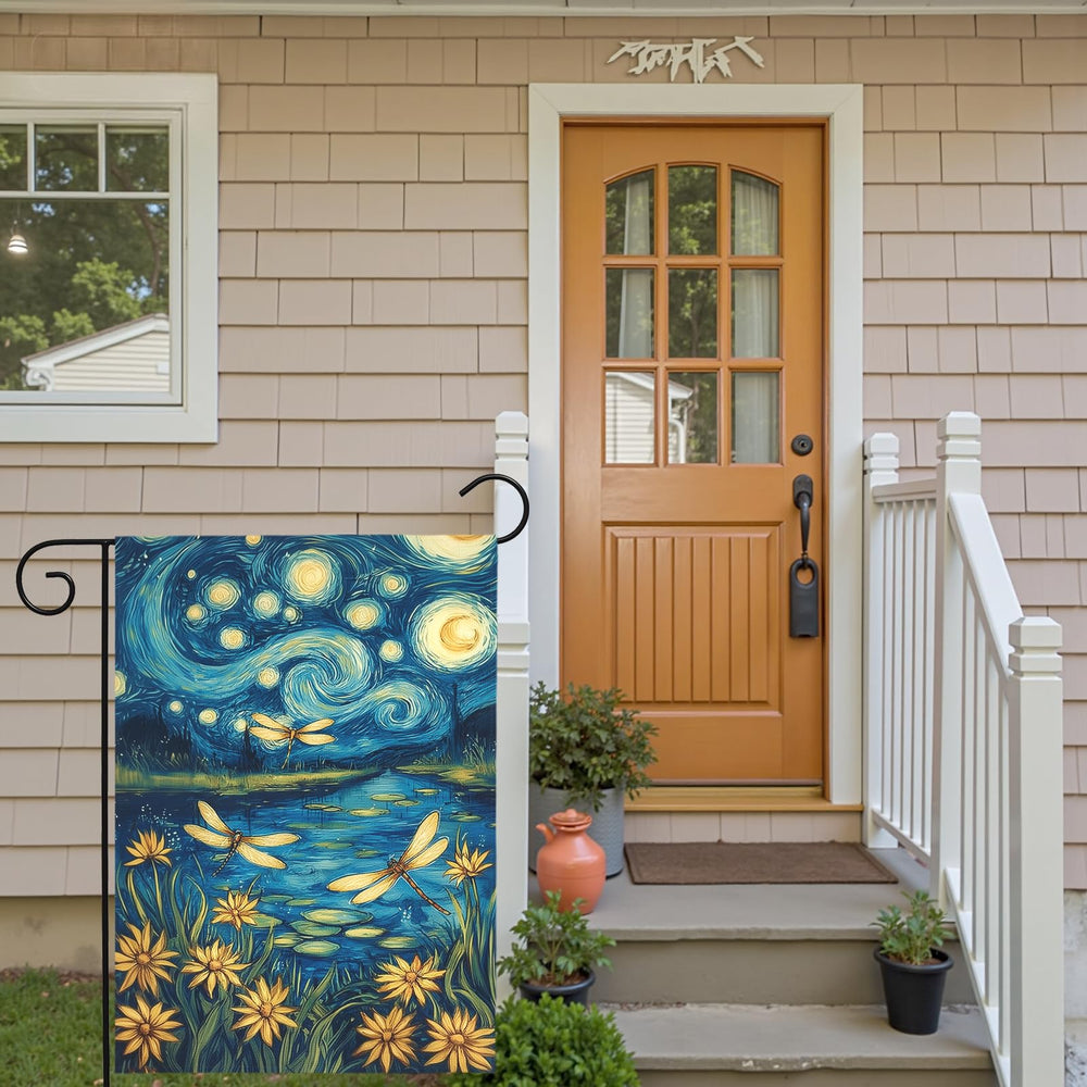 Dacawin Summer Daisy Garden Flag in a vibrant outdoor setting