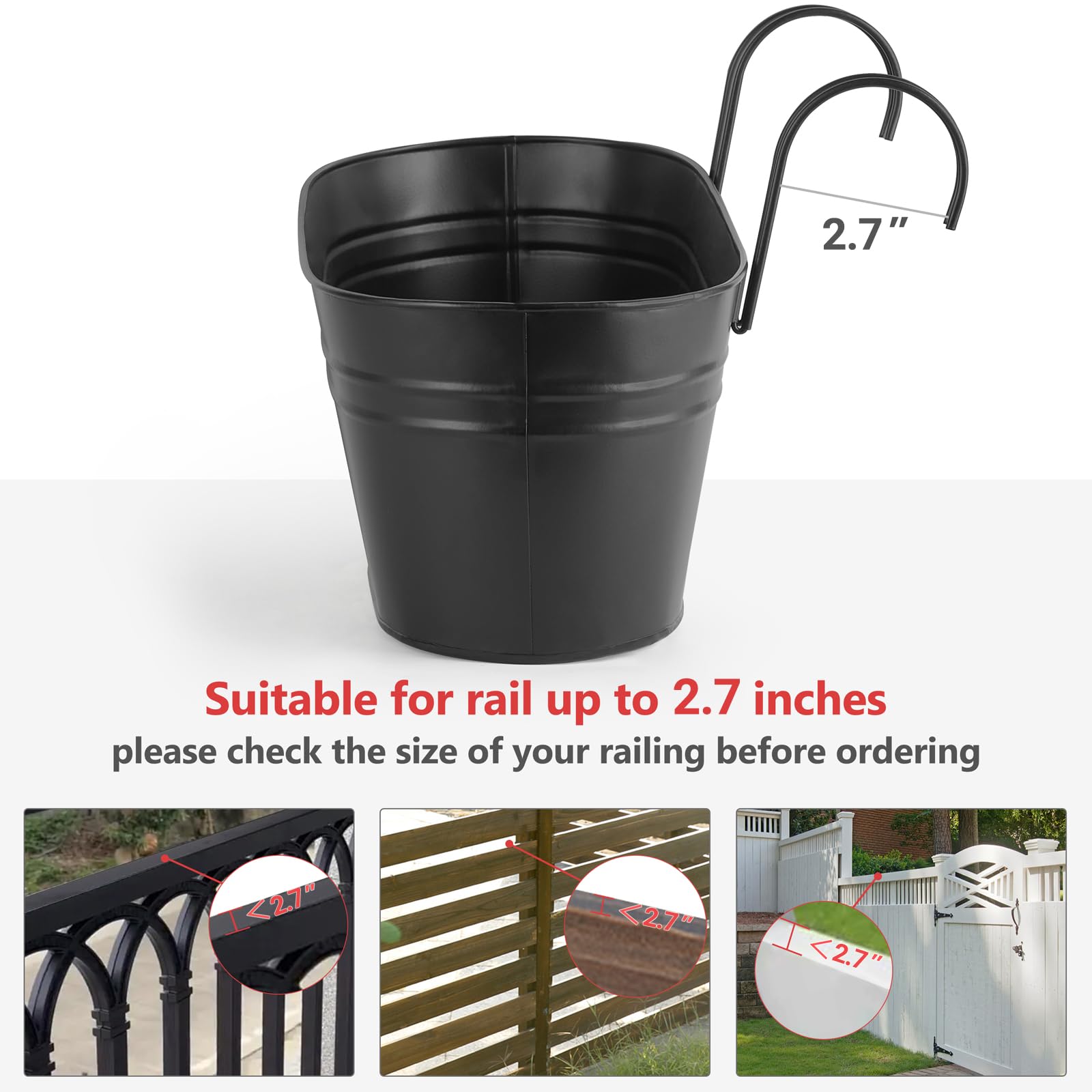 Dahey planter showing drainage holes