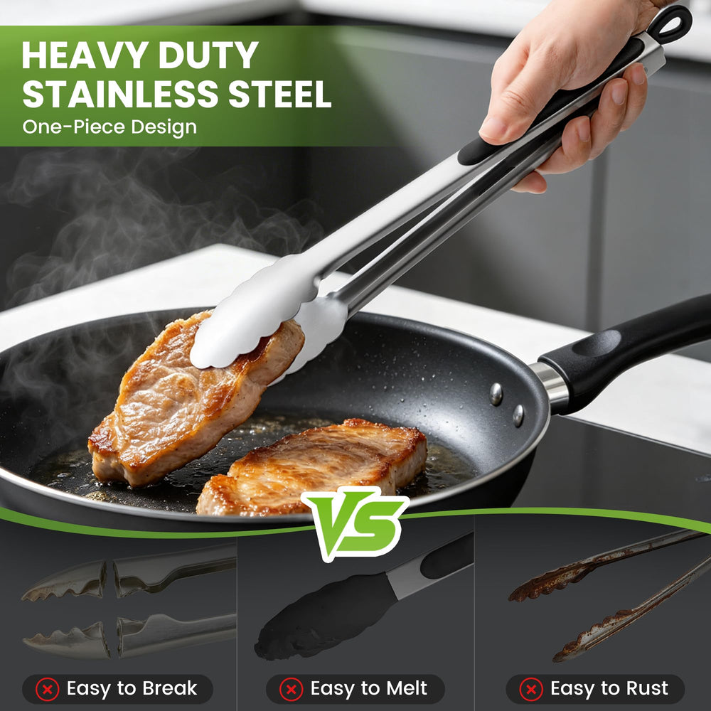 DAILY KISN BBQ Tongs with locking mechanism closed