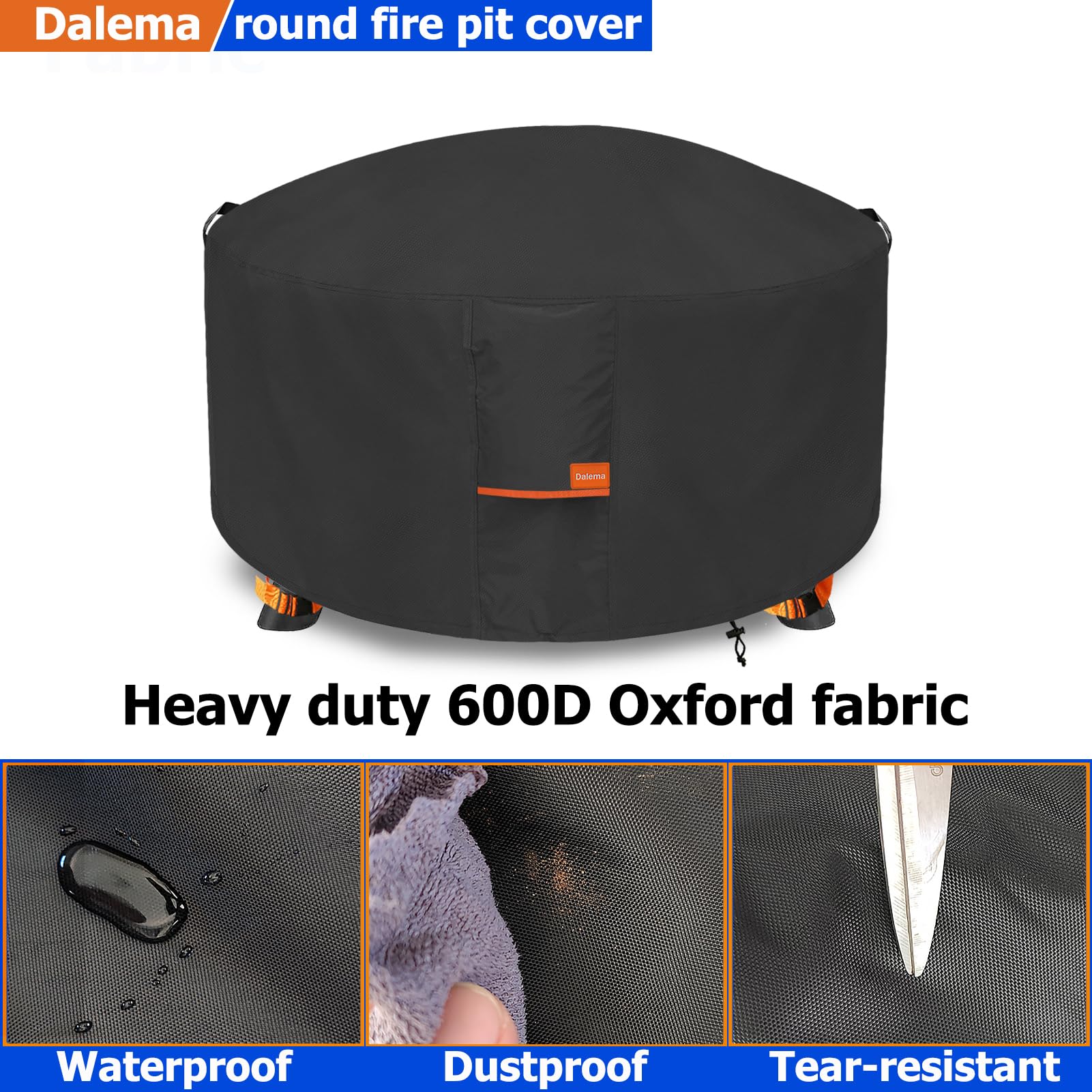 Dalema Fire Pit Cover in use on a round fire pit