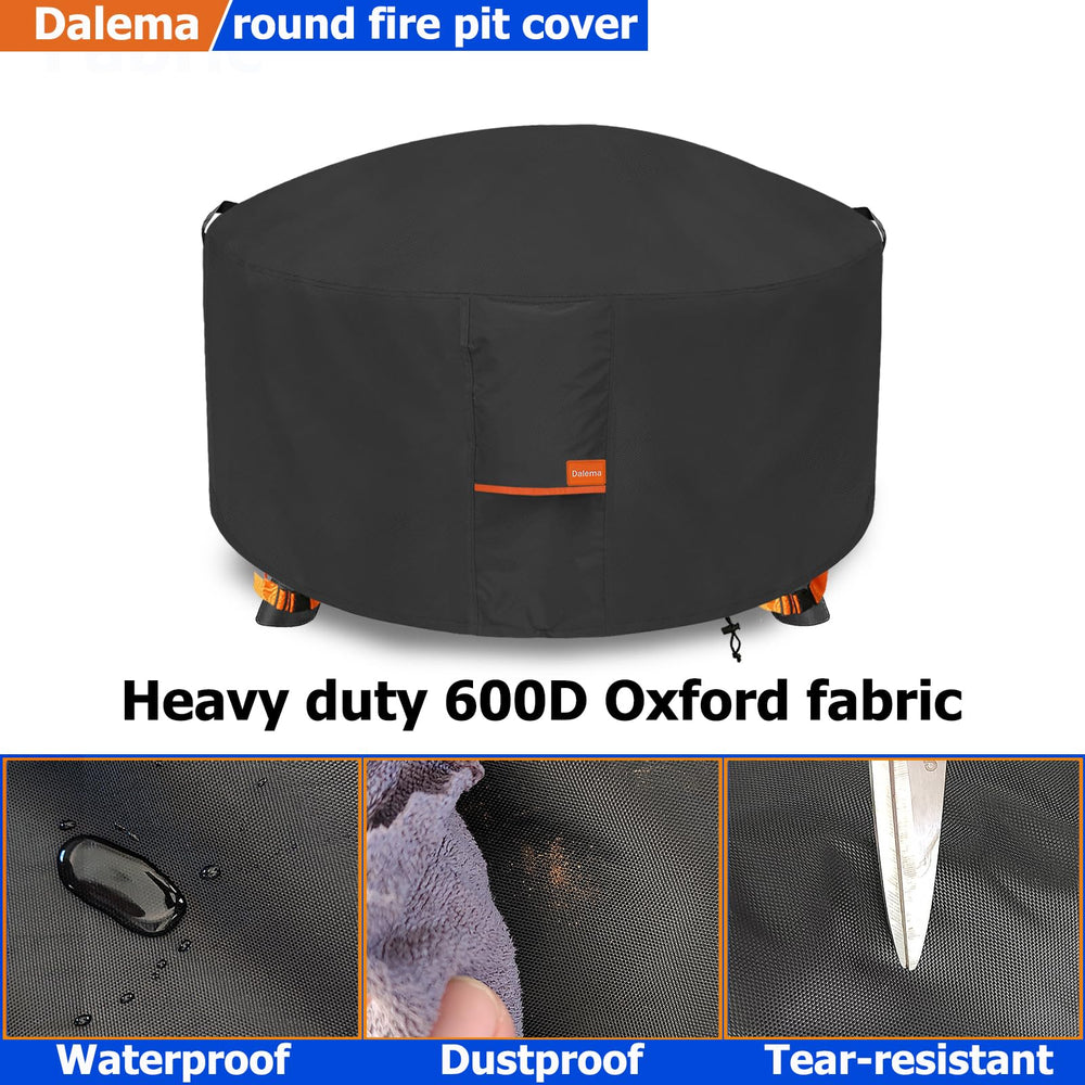 Dalema Fire Pit Cover showing air vent for ventilation