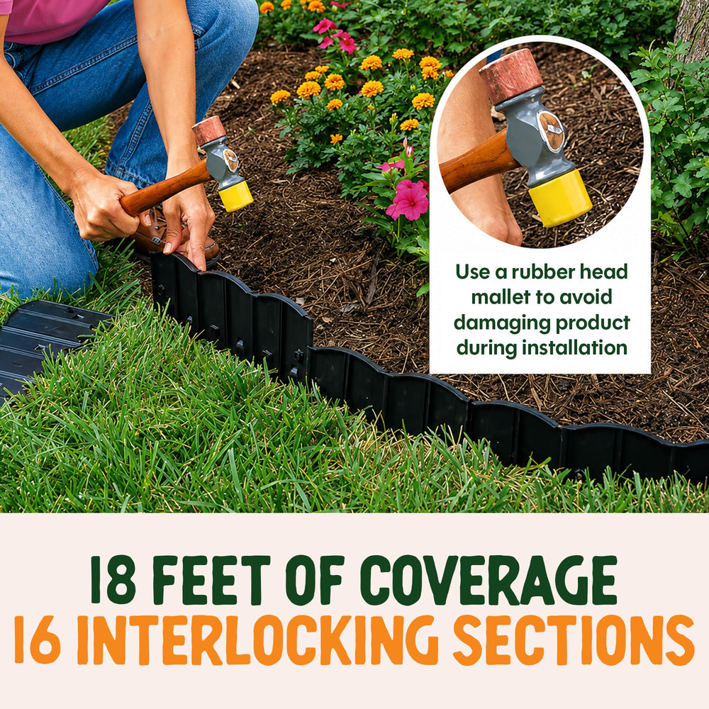 Dalen HammerEdge garden edging with rubber mallet for installation