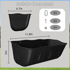 DallerSoode Chicken Feeder Waterer 3.5 Quart black side view