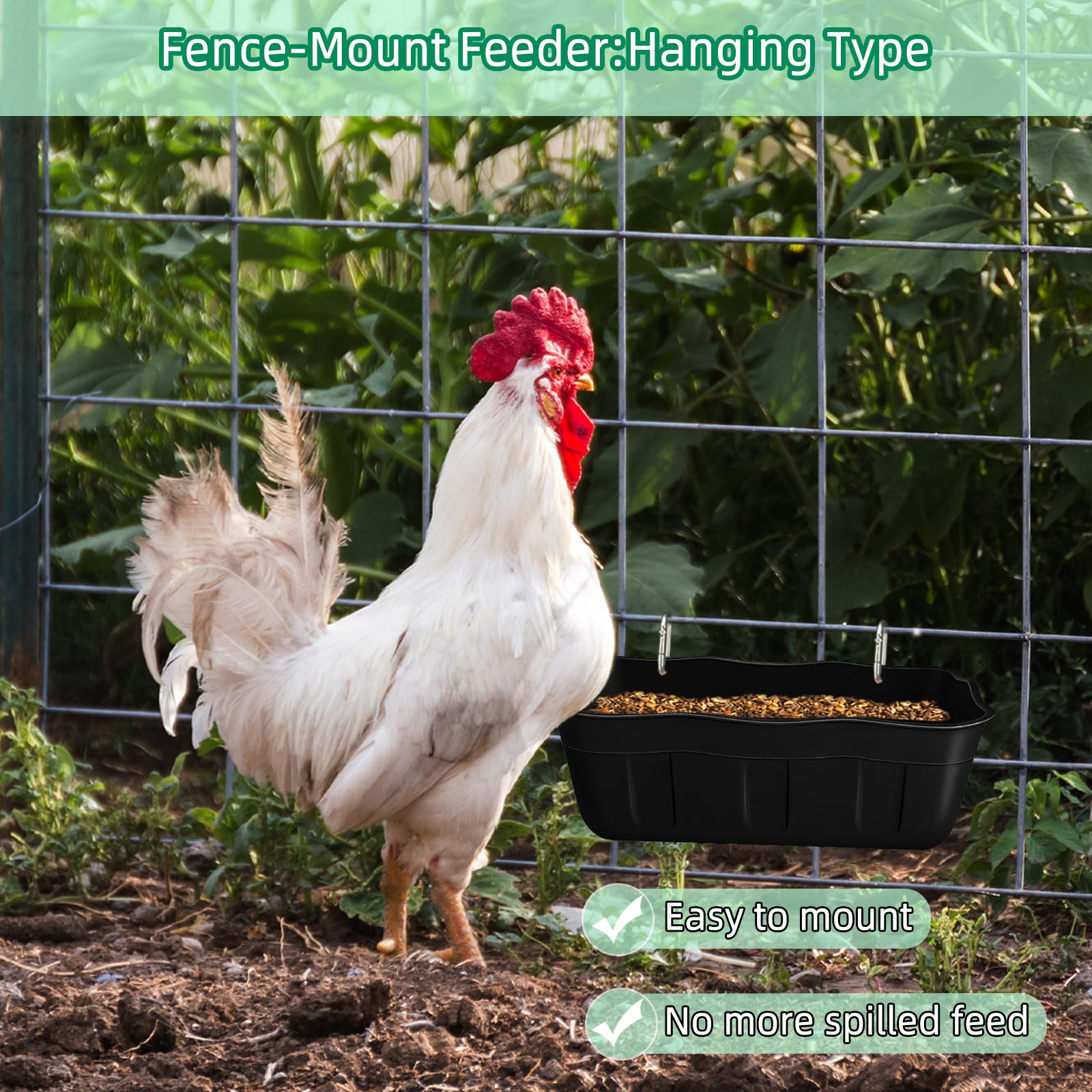 DallerSoode Chicken Feeder Waterer showing wave-shaped design