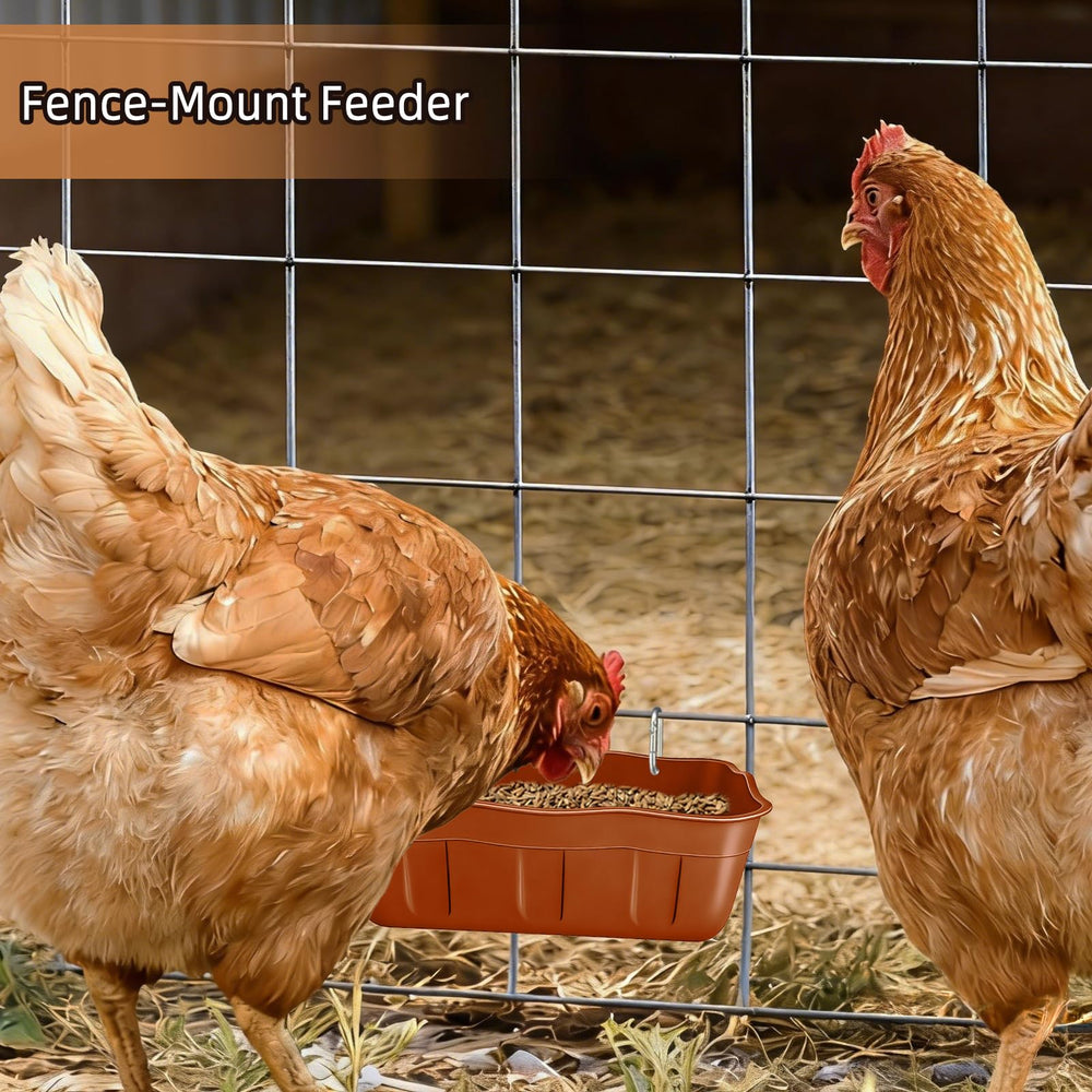 DallerSoode pack of two Hanging Chicken Feeders terracotta