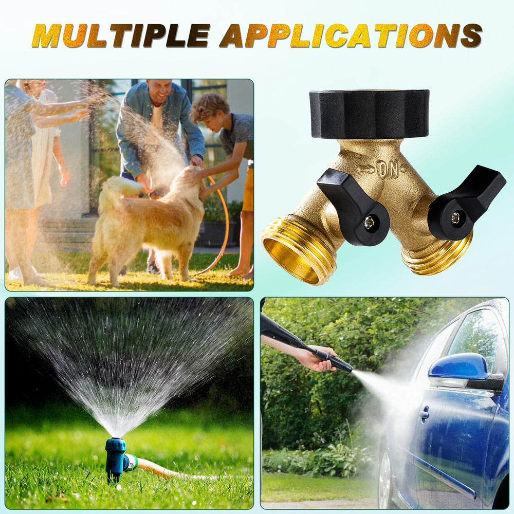 Dalmbox Brass Hose Splitter with Teflon tape included
