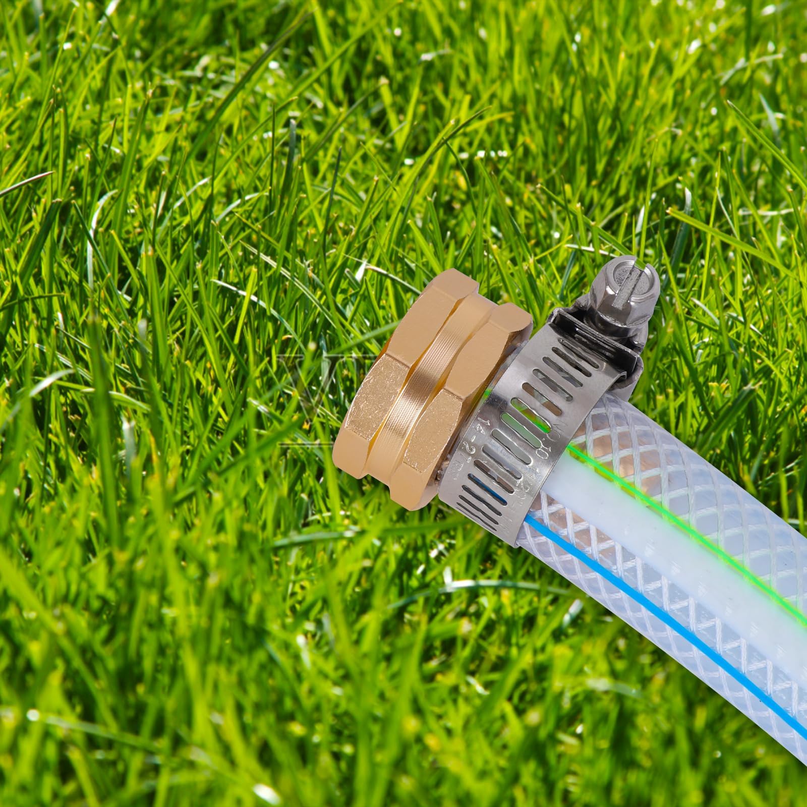 Dalmbox connectors displayed with other gardening tools