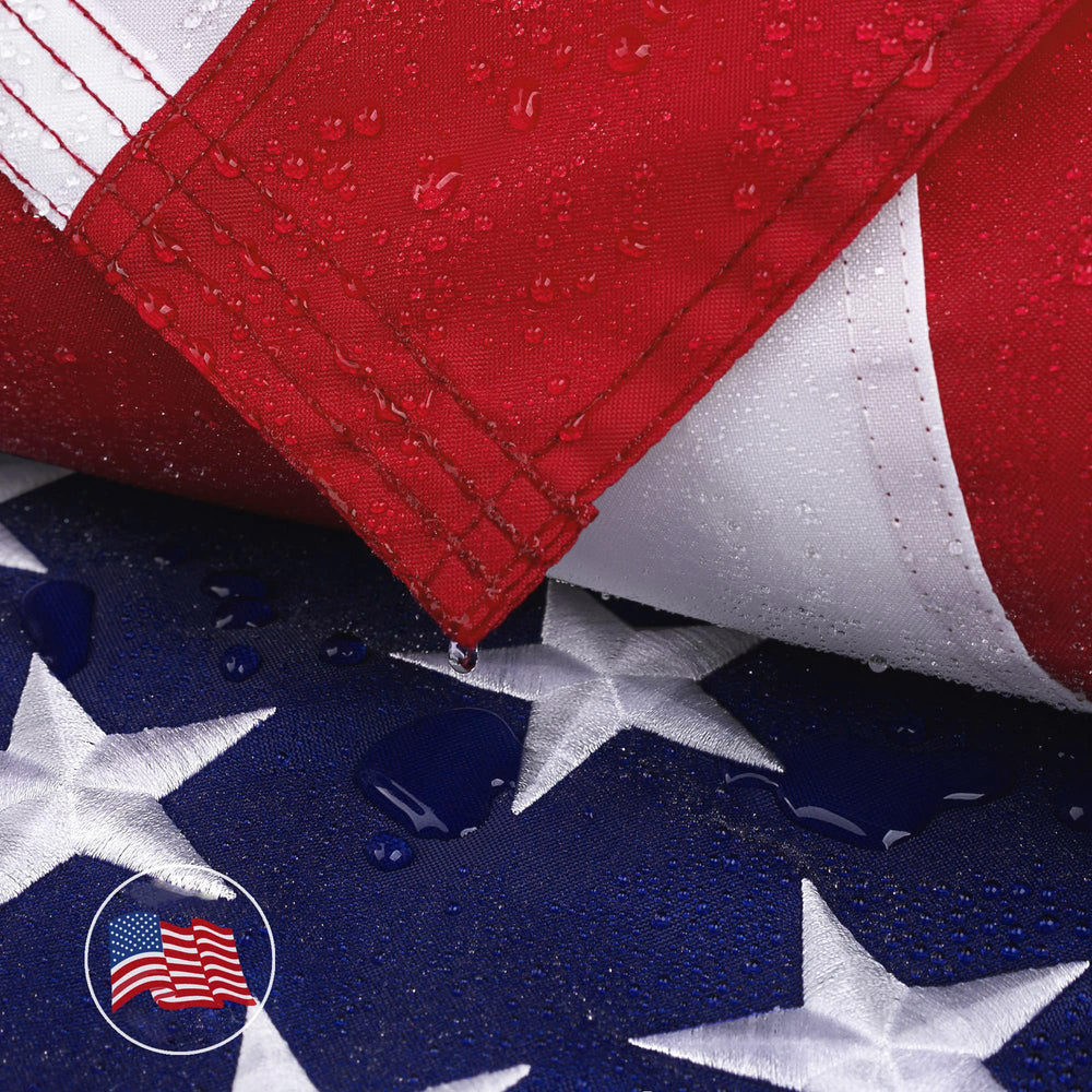 DANF FLAG 6x10 FT American Flag front view with embroidered stars