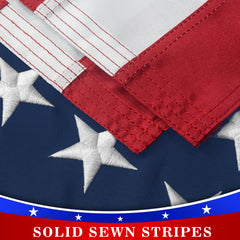 DANF FLAG American Flag 3x5 ft displayed outdoors