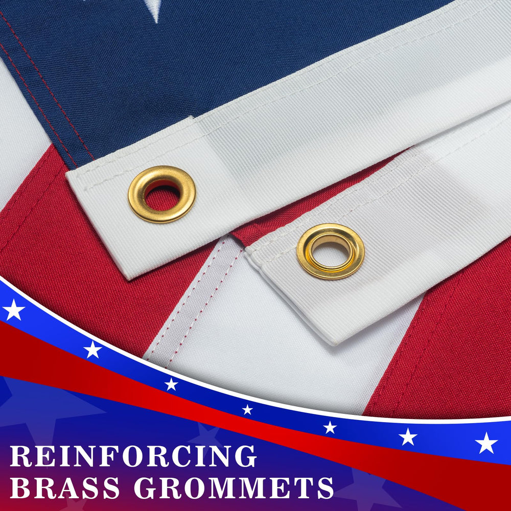 DANF FLAG American Flag 3x5 ft showing precision embroidery of stars