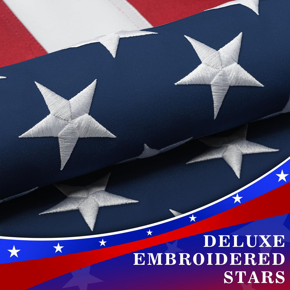 DANF FLAG American Flag 3x5 ft with double-stitched polyester stripes