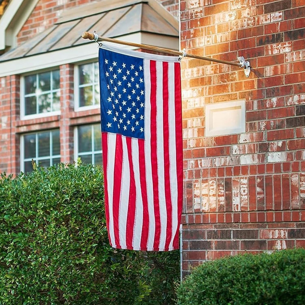 DANF FLAG American Flag 5x8 ft in vibrant colours against blue sky